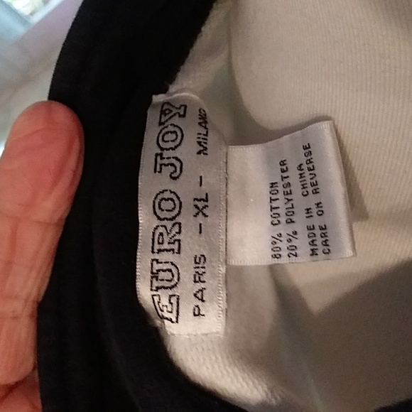 Euro Joy XL ZIPPERED SWEAT SHIRT - Picture 6 of 6